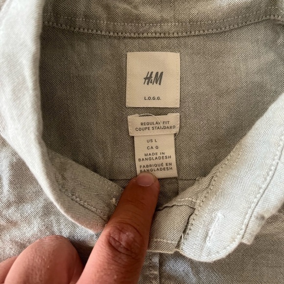 H&M Men’s Long Sleeve Button Down Shirt - Picture 5 of 12